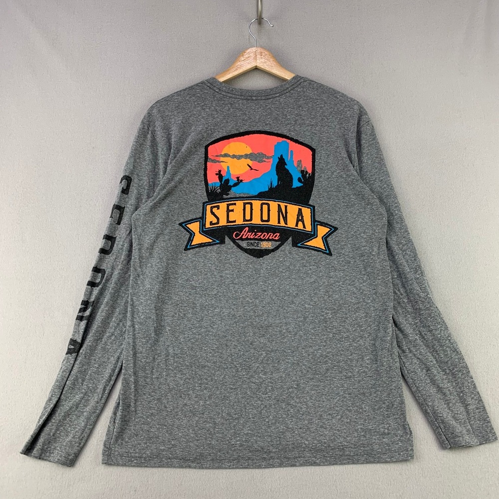 The Duck Company Sedona Arizona T-Shirt Mens M Gray Long Sleeve Souvenir Tee